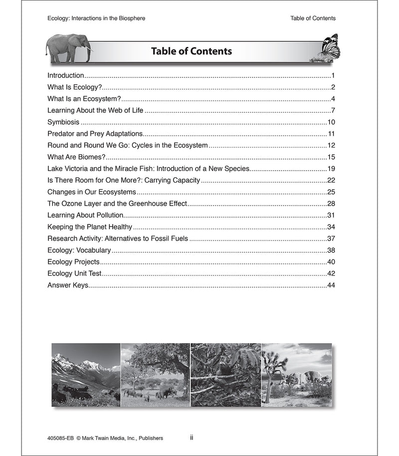 Carson Dellosa Mark Twain Workbook Ecology Workbook
