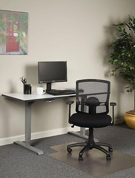 Alera Etros Mesh and Fabric Office Chair with Fixed Arms, Black (ALEET42ME10B)