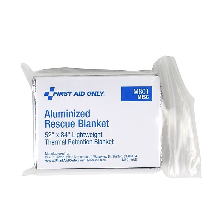 First Aid Only SmartCompliance Aluminized Rescue Blanket, 52 x 84" (91354)