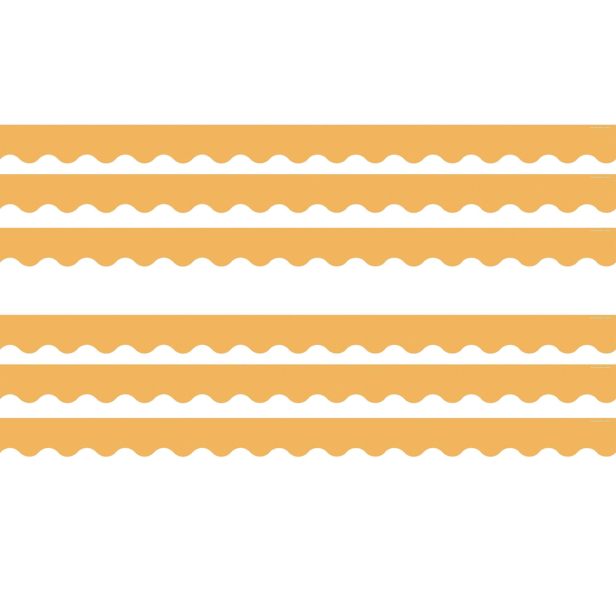 Teacher Created Resources Border Trim, 2.19" x 2.92', Golden Sun Scalloped, 12/Pack, 6 Packs/Bundle (TCR9243-6)