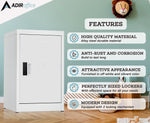 AdirOffice 24"H Single Tier White Storage Locker (ADI629-02-WHI-DL)