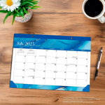 2025-2026 Plato Crackled Blush 14" x 10" Academic Monthly Desk Pad Calendar (9798330706983)
