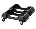 Alpine Industries Rectangular Trash Can Dolly, 200 lb. Weight Capacity, Black, 2/Pack (ALP477-DOLLY-2PK)