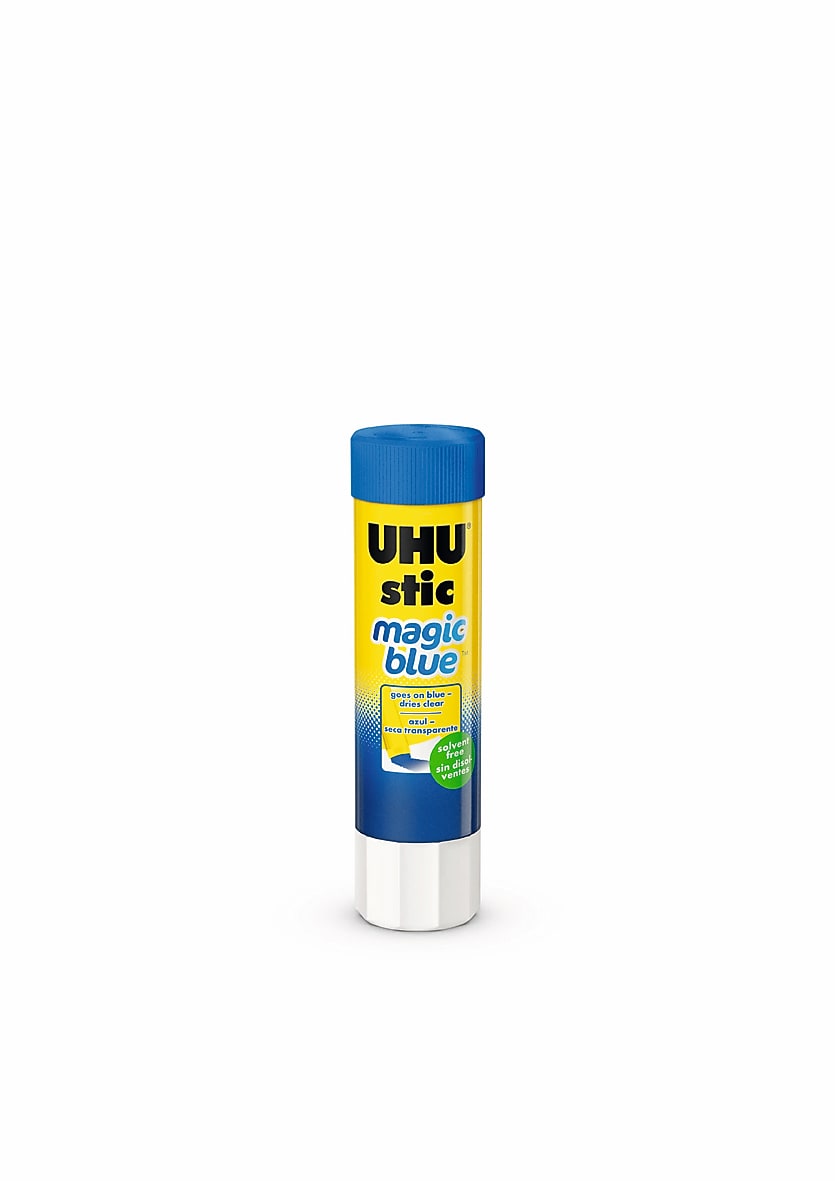 UHU stic magic blue Washable School Glue, 0.29 oz., Blue, (STD9U9960102)