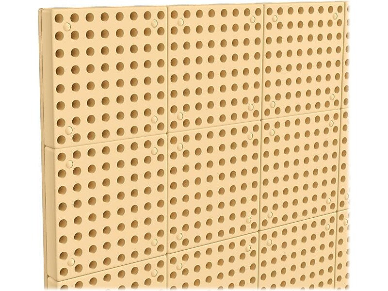 Flash Furniture Bright Beginnings Multipurpose Modular STEAM Wall Peg System Panel, Brown (MK-ME10971-GG)