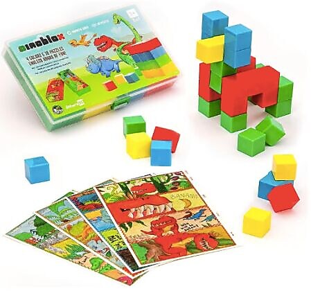 JITTERYGIT Dinosaur Magnetic Blocks Puzzle Toy, 40 Pieces/Pack (DINOBLOX)