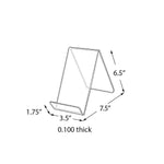 Azar Displays 3.5"W x 7.5"D x 6.5"H Easel Display. Front Lip: 1.75"H, 10-Pack (515425)