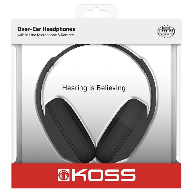 Koss Wired Noise Canceling Over-Ear Headphones, Black (UR23I)