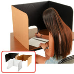 Classroom Products Foldable Cardboard Freestanding Privacy Shield, 19"H x 26"W, Black/Kraft, 20/Box (VB1920 BK)