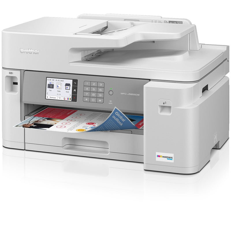Brother INKvestment Tank MFC-J5855DW Wireless Color Inkjet Printer, All-In-One Supertank, Print, Scan, Copy, Fax