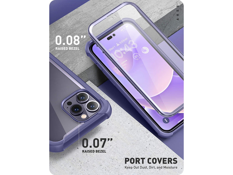 i-Blason Ares Deep Purple Case for iPhone 14 Pro Max (iPhone2022Pro-6.7-Ares-SP-Mauve)