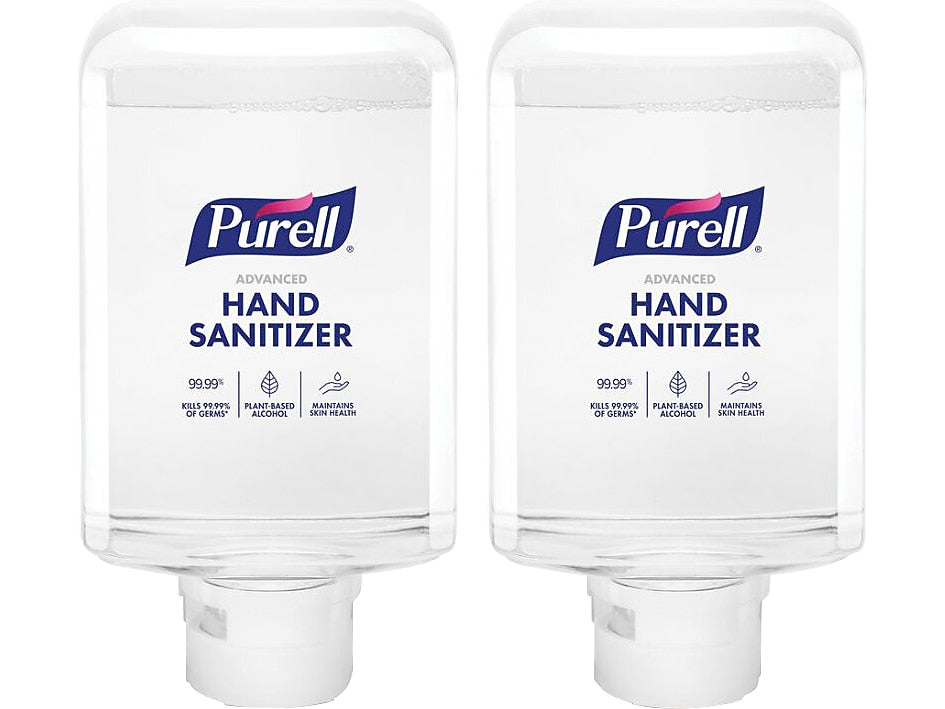 PURELL Advanced 70% Alcohol Foaming Hand Sanitizer Refill for ES10 Dispenser, Clean Scent, 1200 mL., 2/Carton (8353-02)