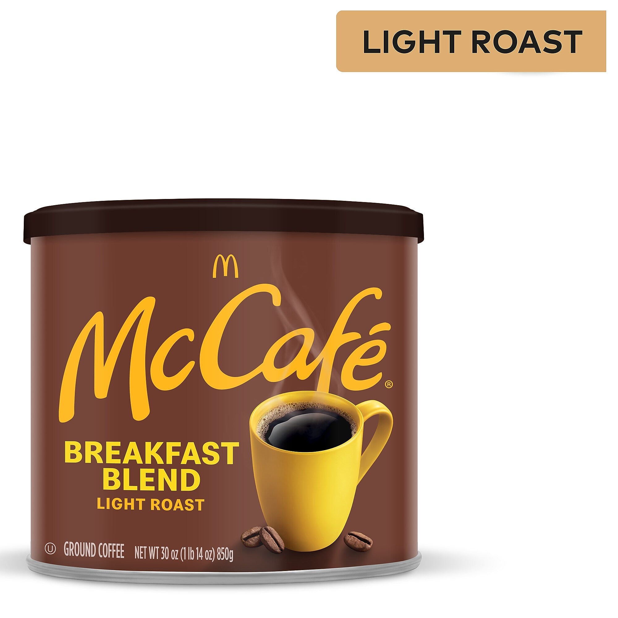 McCafe Breakfast Blend Ground Coffee, Light Roast, 30 Oz. (071526)