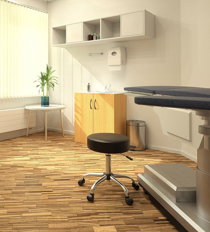 Boss Be Well Armless Medical Spa Professional Stool, Black (B240-BK)