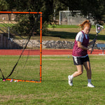 Champion Sports Backyard Lacrosse Goal & Net, Orange/Black (CHSLNGL)