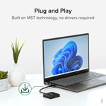 Plugable USB-C to HDMI Adapter, Male to Female/Female, Black (USBC-MSTH2)