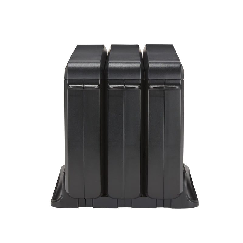 Dixie Ultra Triple Pack SmartStock Series-W Plastic Cutlery Dispenser, Black, 3/Carton (SSW3D85)