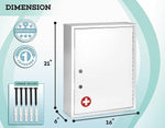 Viva Comfort Steel Medical Storage Cabinet with Dual Key Lock, 1.1 cu. ft., White (999-04-WHI)
