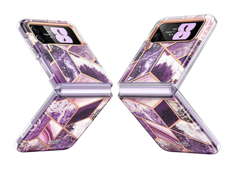 i-Blason Cosmo Marble Purple Snap Case for Samsung Galaxy Z Flip4 (Galaxy2022-ZFlip4-5G-Cosmo-Ameth)