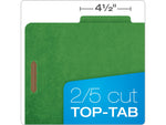 Pendaflex Pressboard Classification Folder, 2-Dividers, 2 1/2" Expansion, Letter Size, Dark Green, 10/Box (24133P)