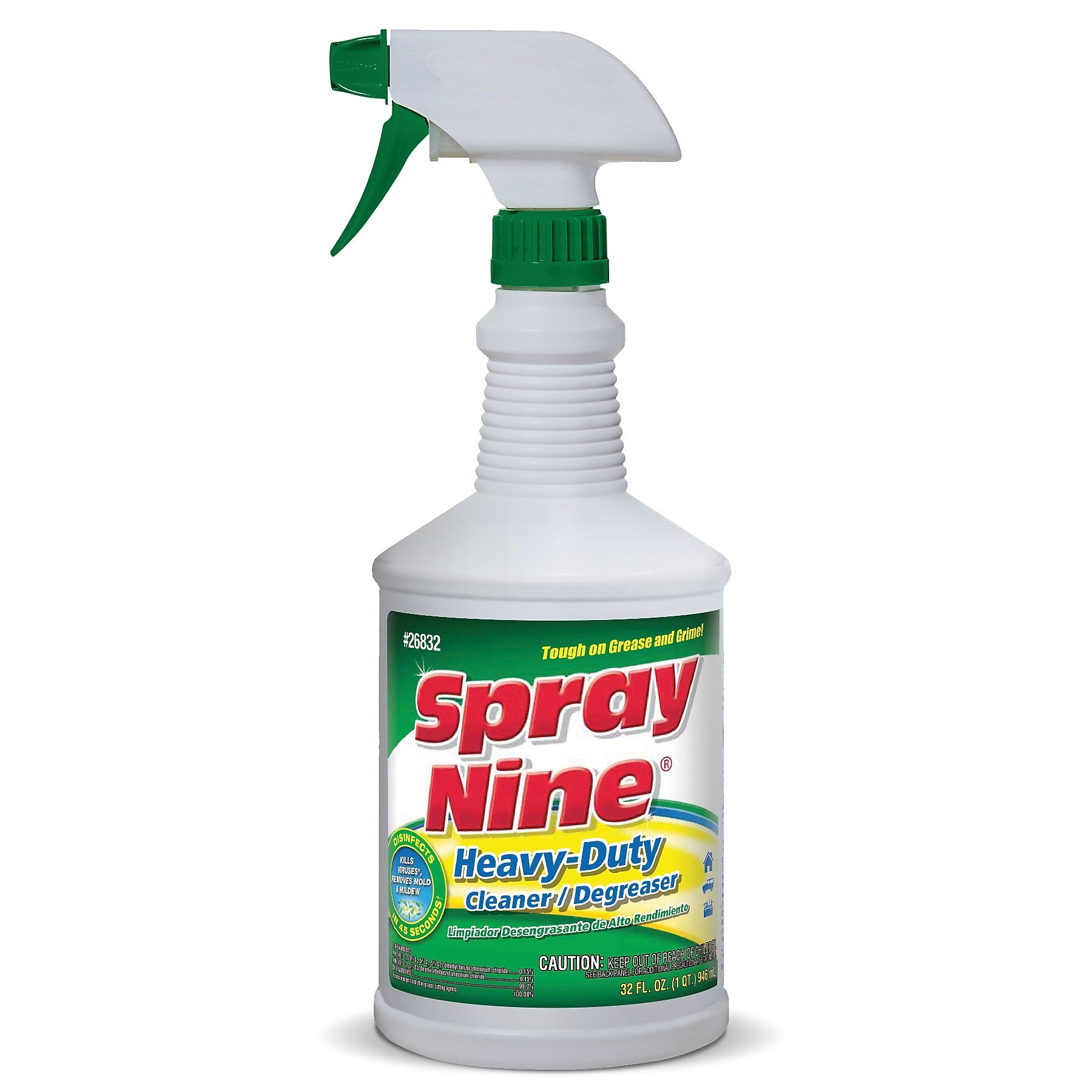 Spray Nine All-Purpose Cleaners & Spray Degreaser Disinfectant, 32 oz., 12/Carton (DYM 26832)