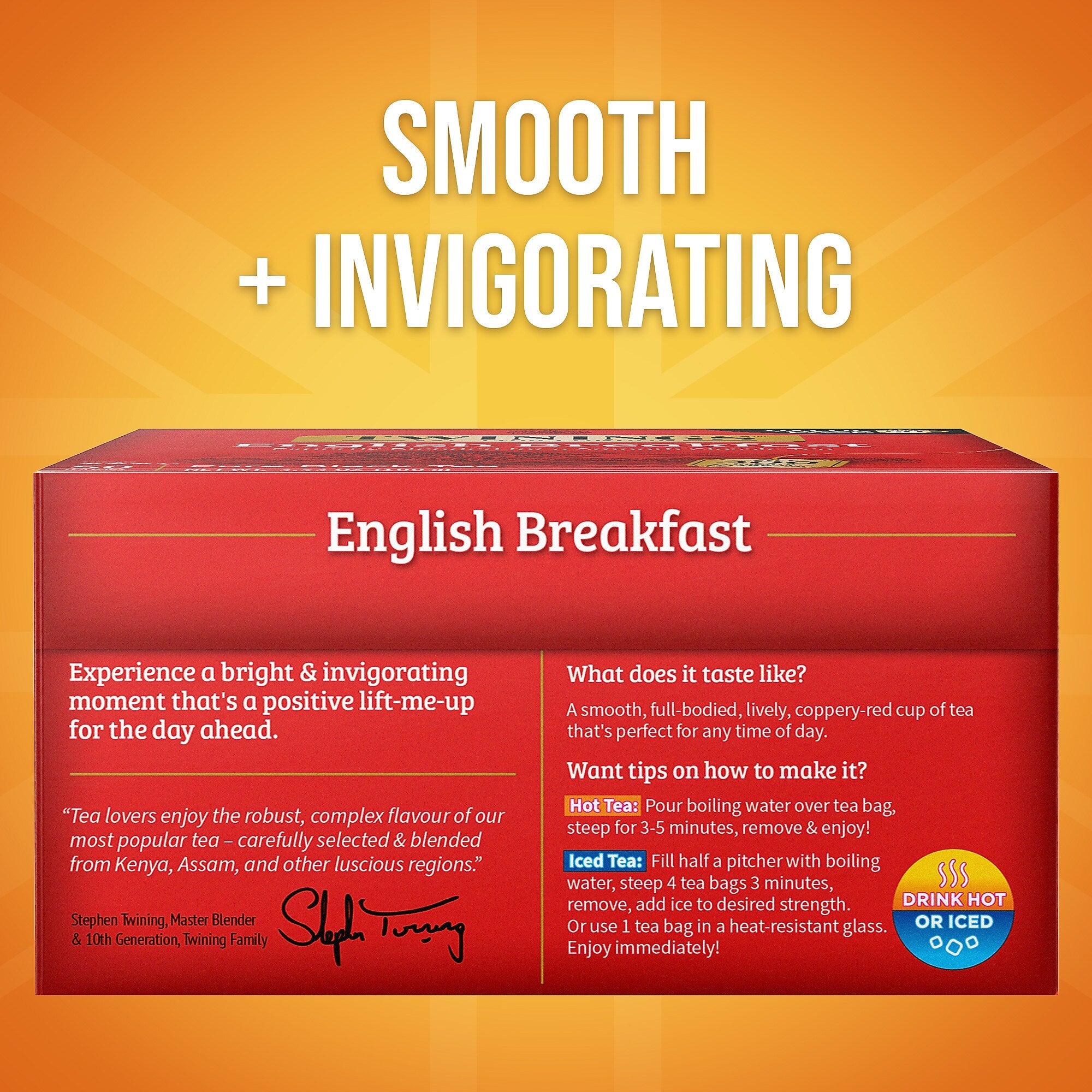 Twinings English Breakfast Black Tea Bags, 50/Box (F05331)