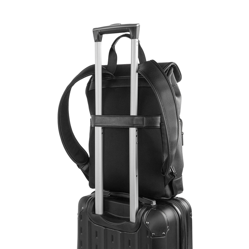 Bugatti Central Laptop Backpack, Medium, Black (BKP2434BU-BLK)