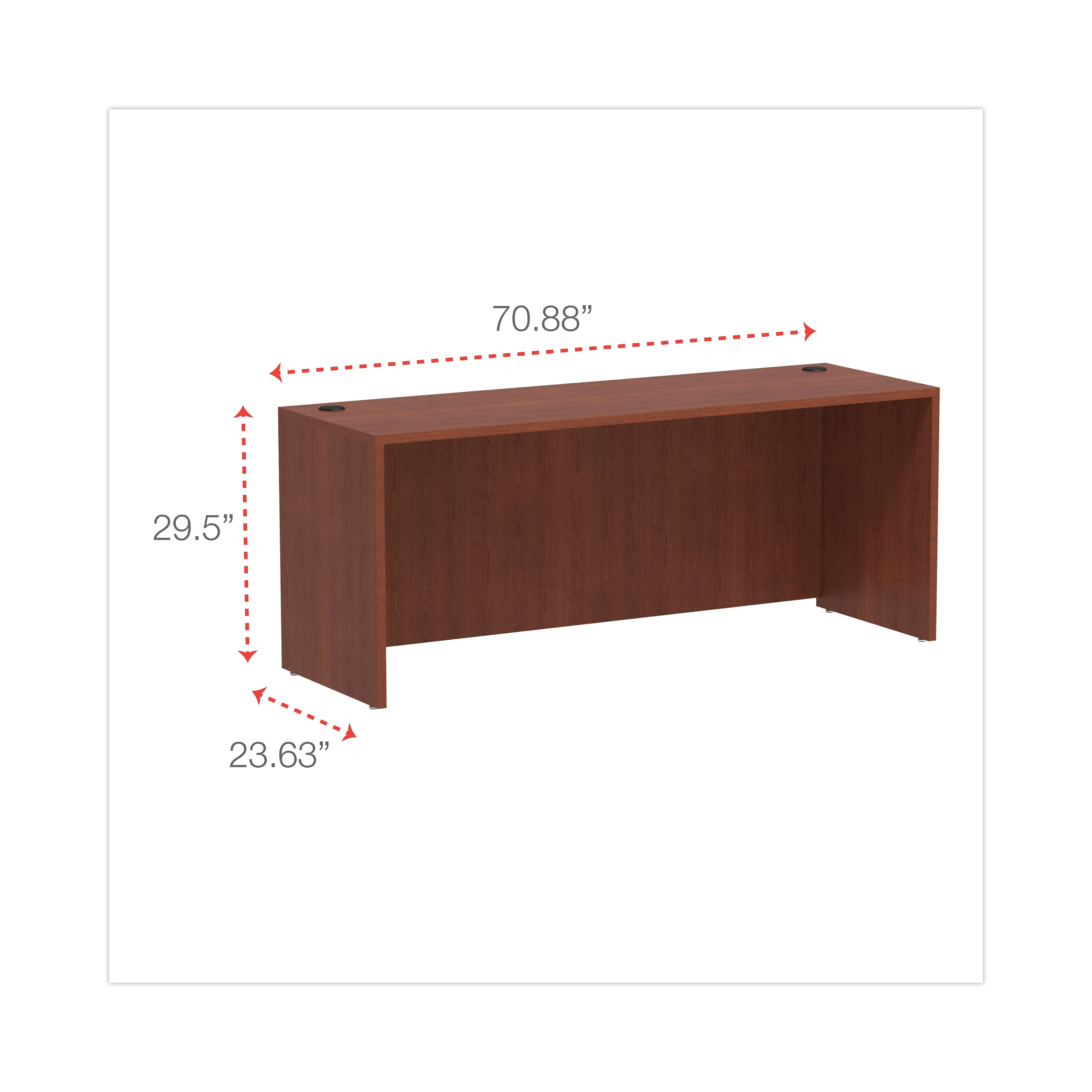 Alera™ Valencia Series Executive Suites in Medium Cherry, Credenza Shell, 72"W