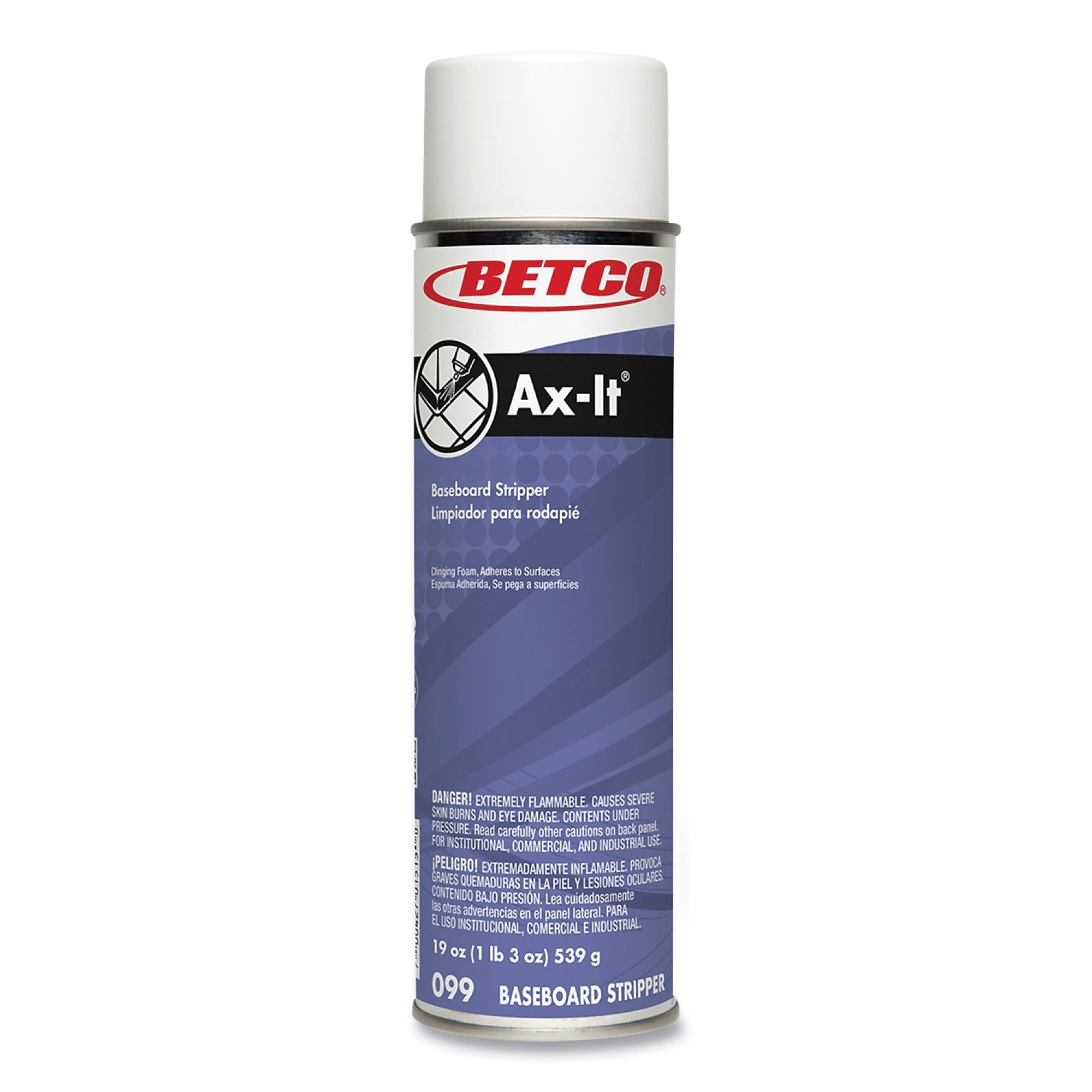 Betco Ax-It Aerosol Baseboard Stripper, Sassafras Scent, 19 oz Aerosol Spray, 12/Carton