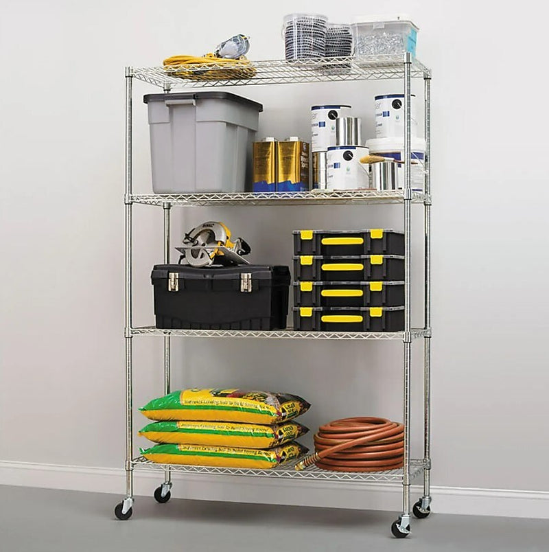 Alera 4-Shelf Metal Unit, 48"W, Silver (ALESW604818SR)