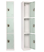 AdirOffice 72'' 3-Tier Misty Green Storage Locker (ADI629-203-MGRN)