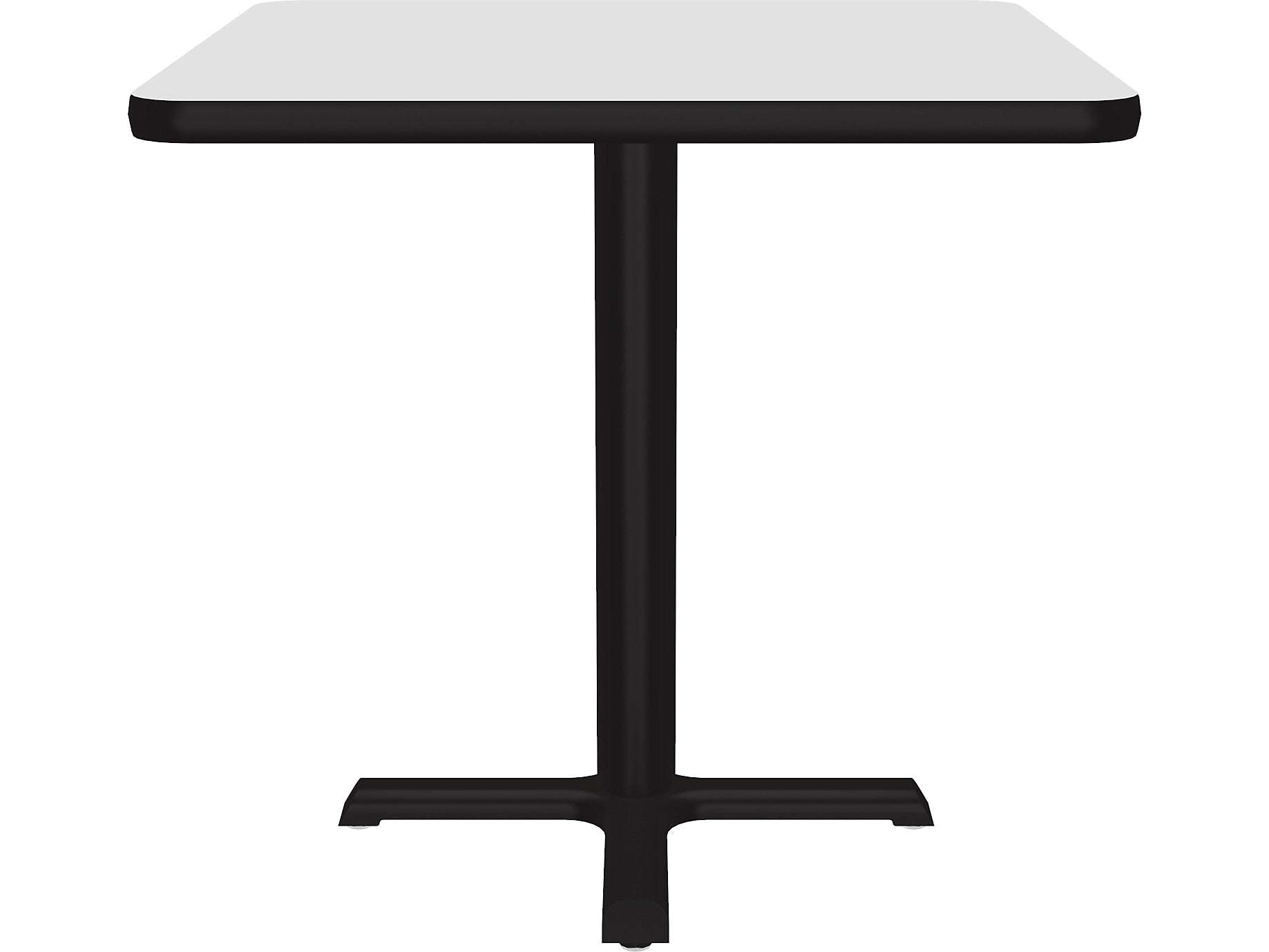Correll Square-Shaped Dry-Erase Markerboard Cafe Table, 30" x 30", Frosty White/Black (BXT30DES-80)