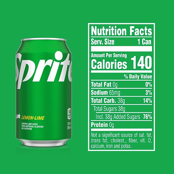Sprite Lemon-Lime Soda, 12 oz., 24 Cans/Carton (00049000028928)