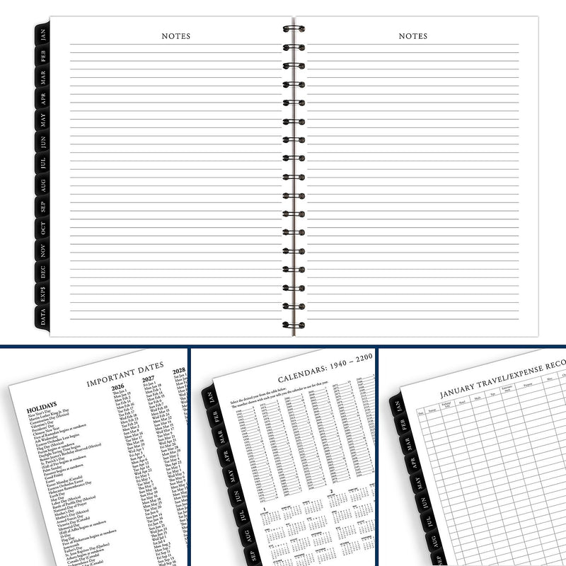 2026 AT-A-GLANCE Executive 8.75" x 6.5" Weekly & Monthly Appointment Book Refill, White/Black (70-908-10-26)