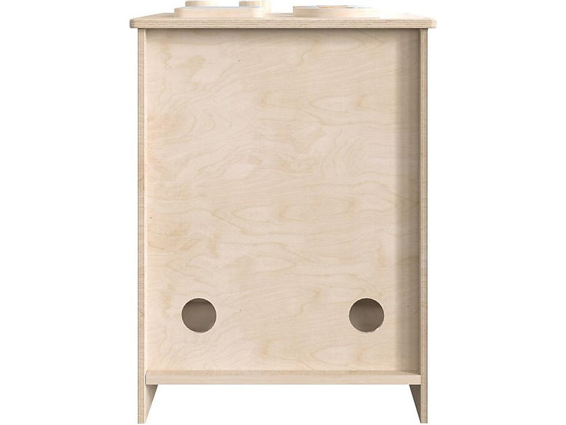 Flash Furniture Bright Beginnings Children's Kitchen Stove with Integrated Storage, Brown/Red (MK-ME03522-GG)