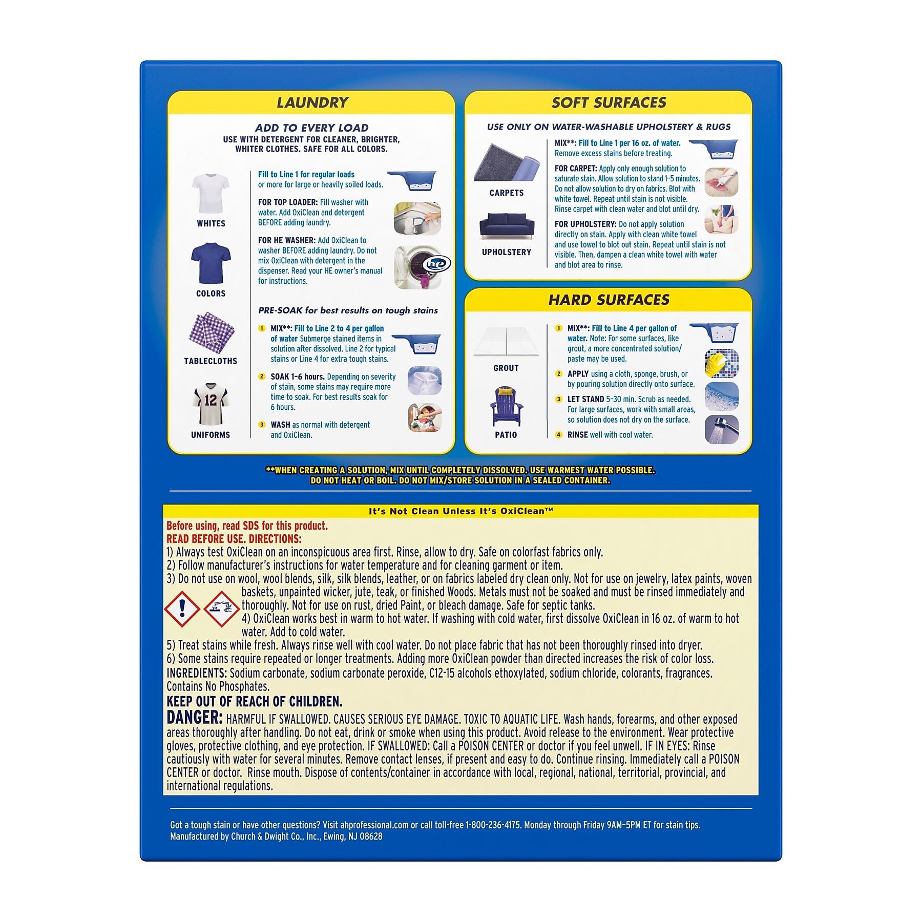 OxiClean Versatile Stain Remover, Regular Scent, 7.22 lbs., 4/Carton (5703700069CT)