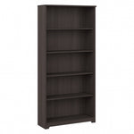Bush Furniture Cabot 66" 5-Shelf Bookcase with Adjustable Shelves, Heather Gray (WC31766)