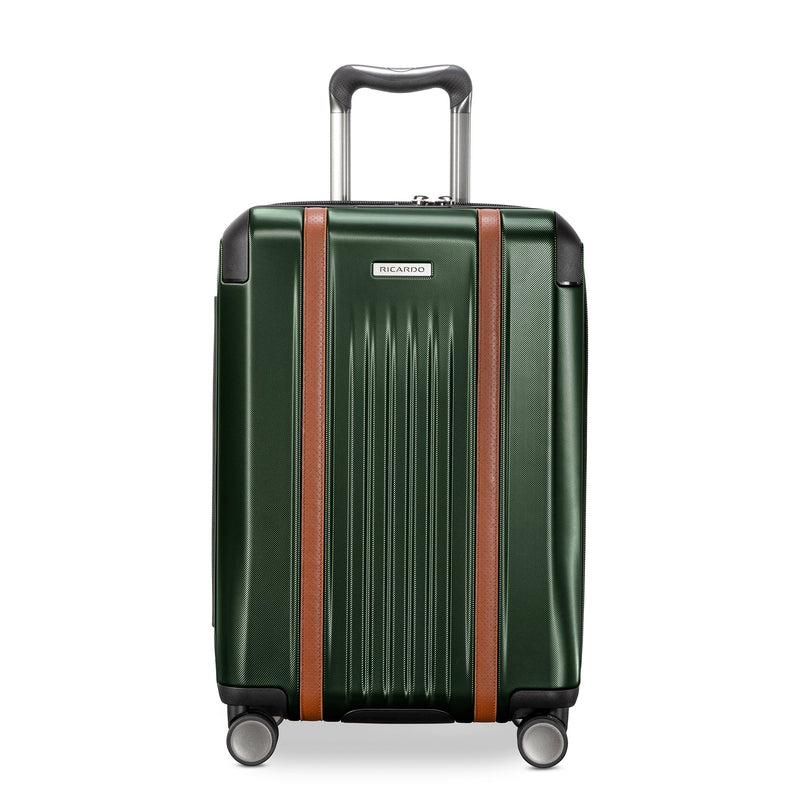 Ricardo Beverly Hills Montecito 2.0 21" Hardside Carry-On Suitcase, 8-Wheeled Spinner, Hunter Green  (124"21-385-4WB)
