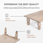 Anji Mountain Acacia Wood Monitor Stand, Up to 32" Monitor, Biscotti Stain (MS-BIS-01BIS)