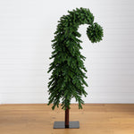 Nearly Natural 7-ft Holiday Green Santa’s Hat Christmas Tree with 500 LED Lights and 1275 Bendable Branches (T4696)