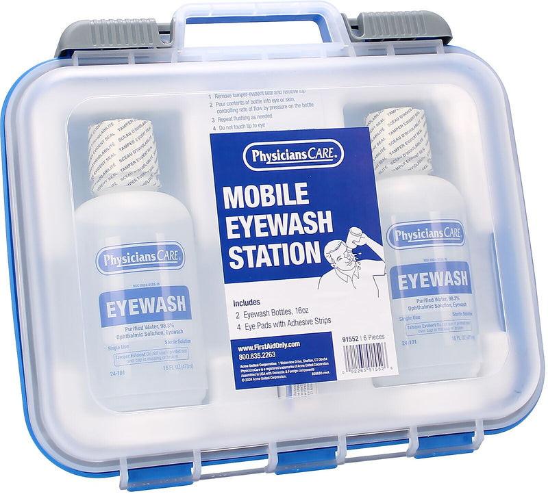 PhysiciansCare Mobile Eyewash Station, 6 pieces (91552)