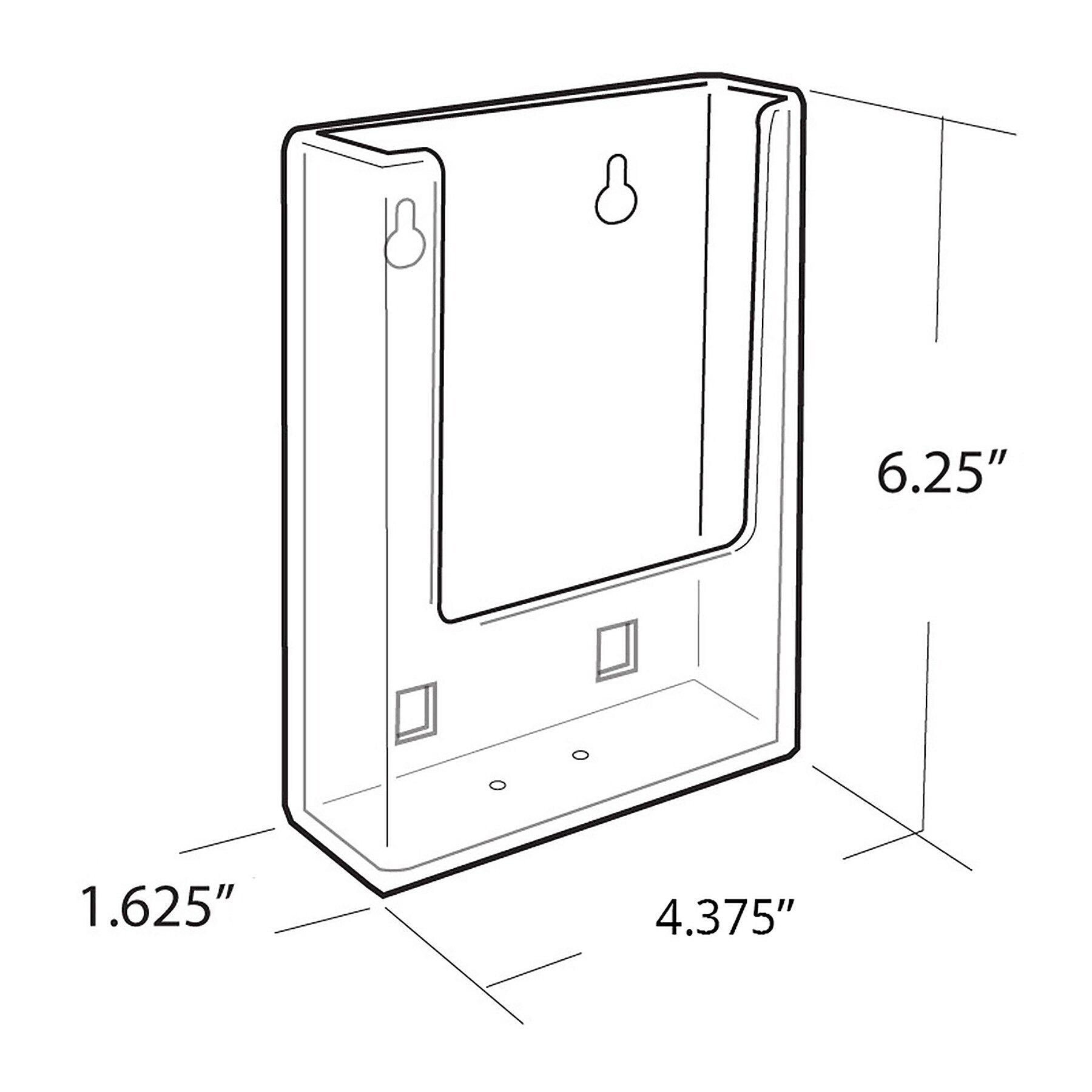 Azar Brochure Holder, 4.375" x 6.25", Vertical, Table Top, Clear, Acrylic, 10/Pack (252112-10PK)