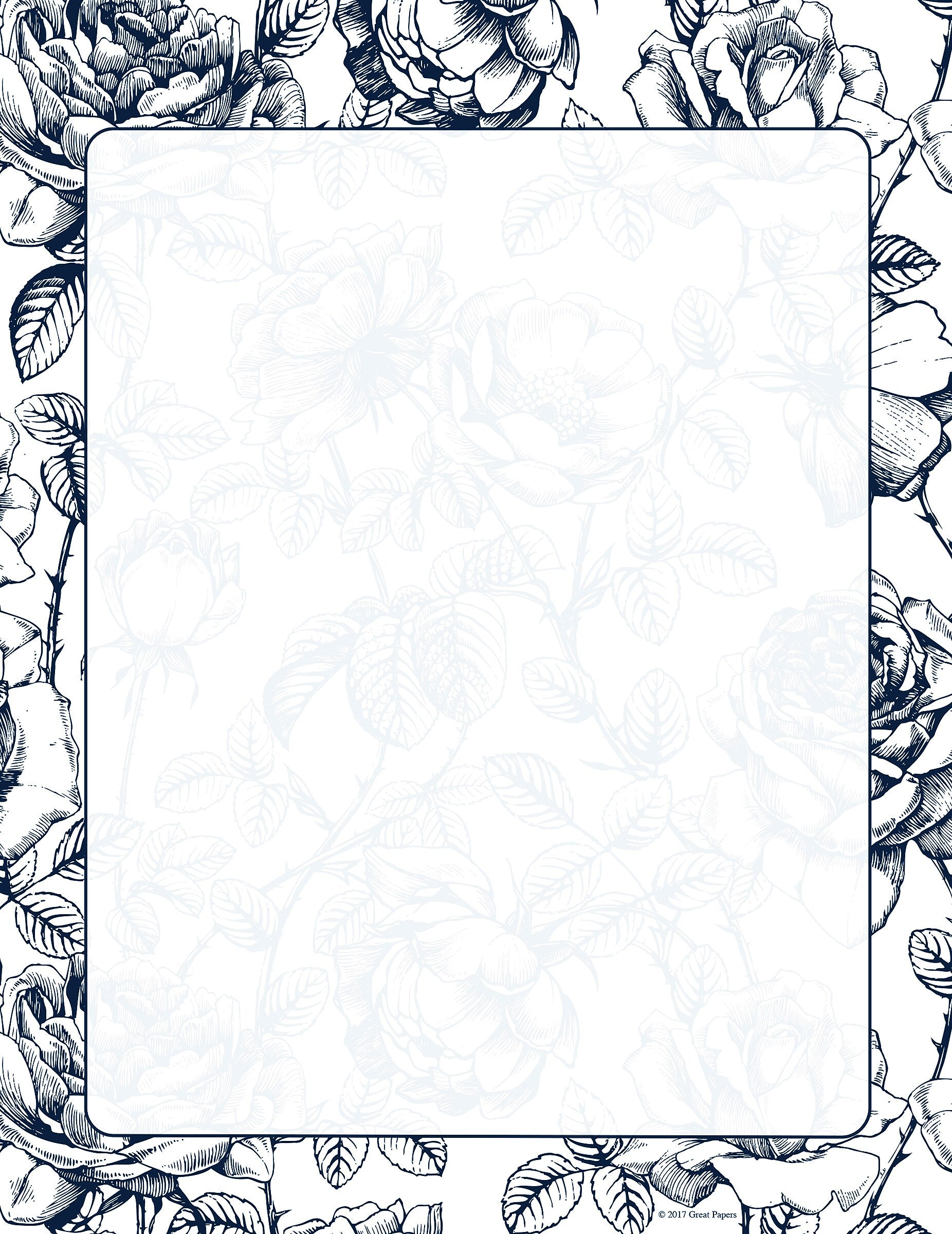 Great Papers!® French Rose Letterhead, 8.5"H x 11"W, 80 count (2017036)