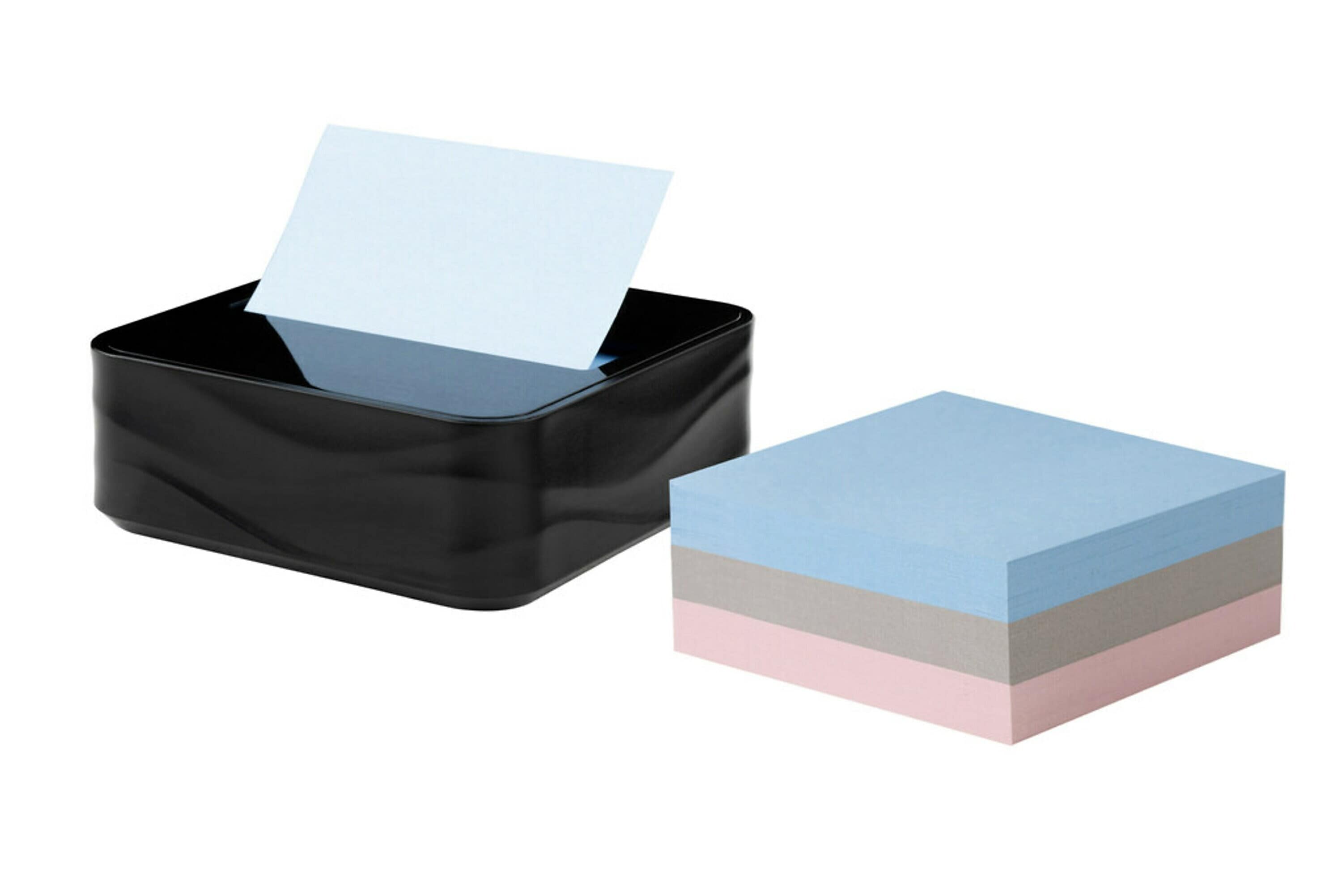 Post-it Pop-up Wave Design Dispenser for 3" x 3" Notes, Black (WAVE-330-BKVP)