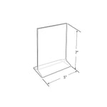 Azar Sign Holder, 5" x 7", Vertical, Table Top, Clear, Acrylic, 10/Pack (142710)