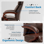 La-Z-Boy Bradley Bonded Leather Executive Chair, Roasted Chestnut (44762)