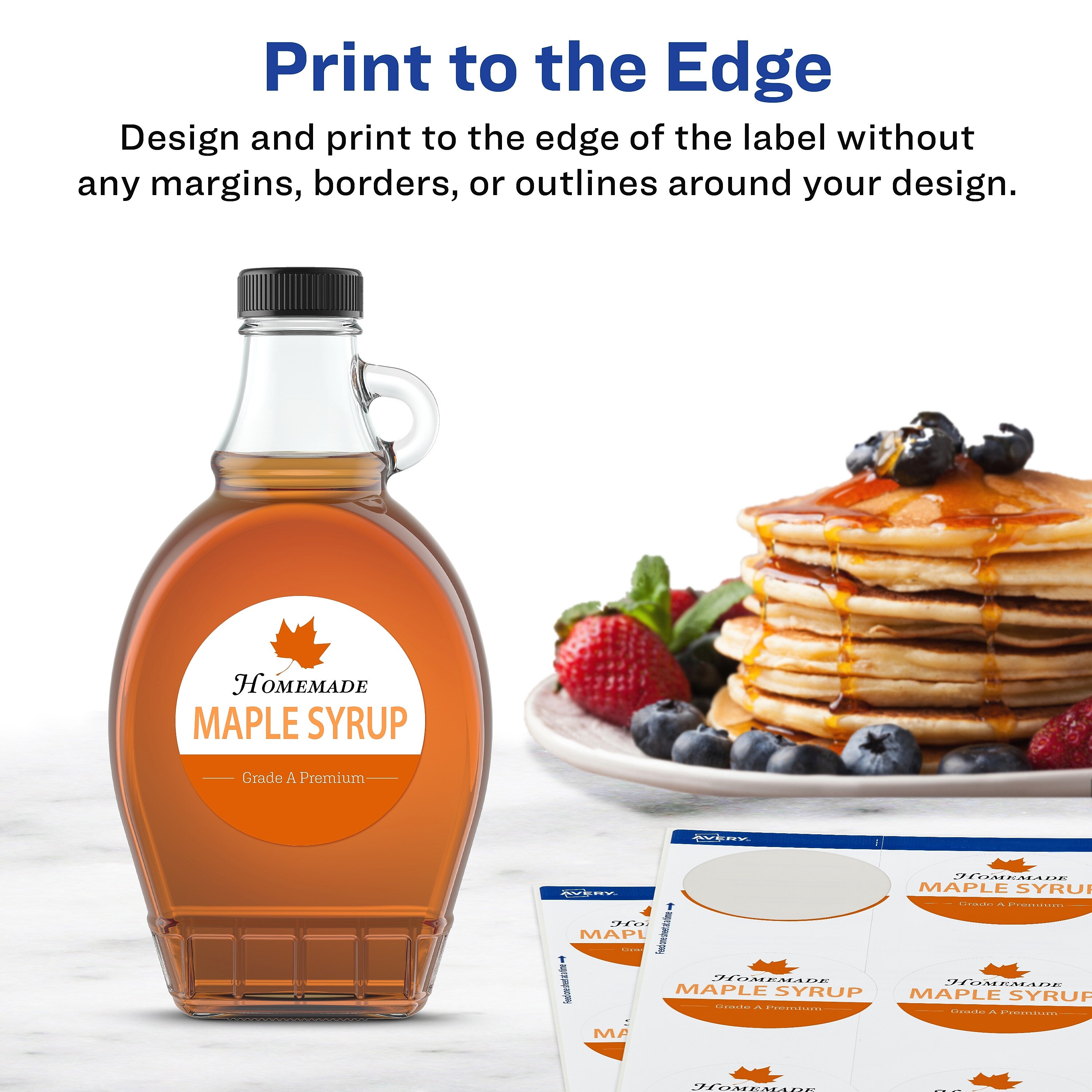 Avery Laser/Inkjet Round Multipurpose Labels, 1 0.5" Dia, Matte White, 500 Labels/Pack (94506)