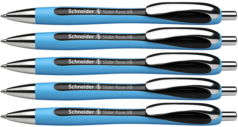 Schneider Slider Rave Retractable Ballpoint Pen, Extra Broad Point, Black Ink, Each (132501)