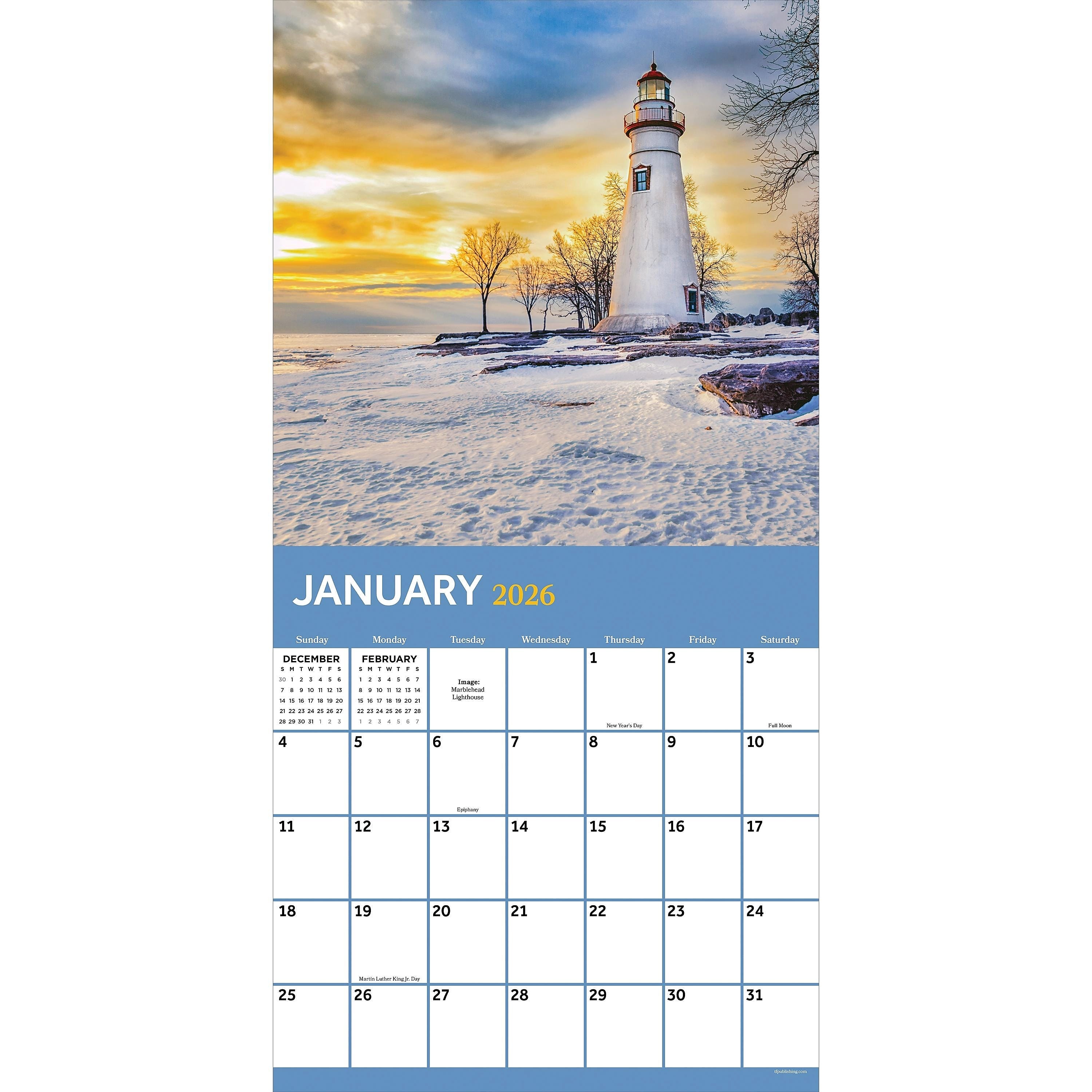 2026 TF Publishing Ohio 12" x 12" Monthly Wall Calendar, Multi (26-1040)