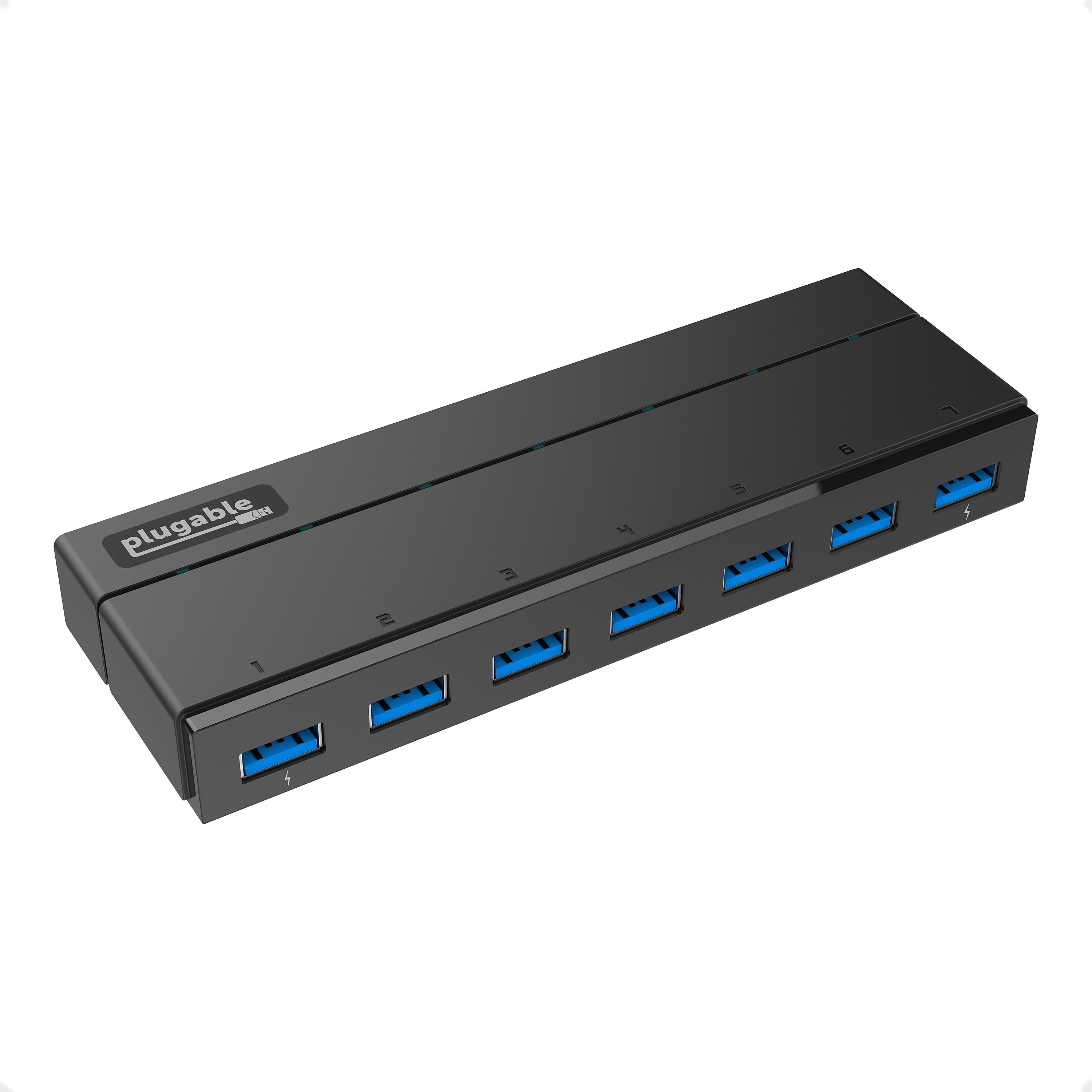 Plugable 7-Port USB 3.0 Hub, Black (USB3-HUB7C)